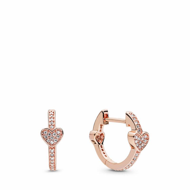 Pandora Australia Rose™ Alluring Hearts Hoop Earrings | FWNHOZ230